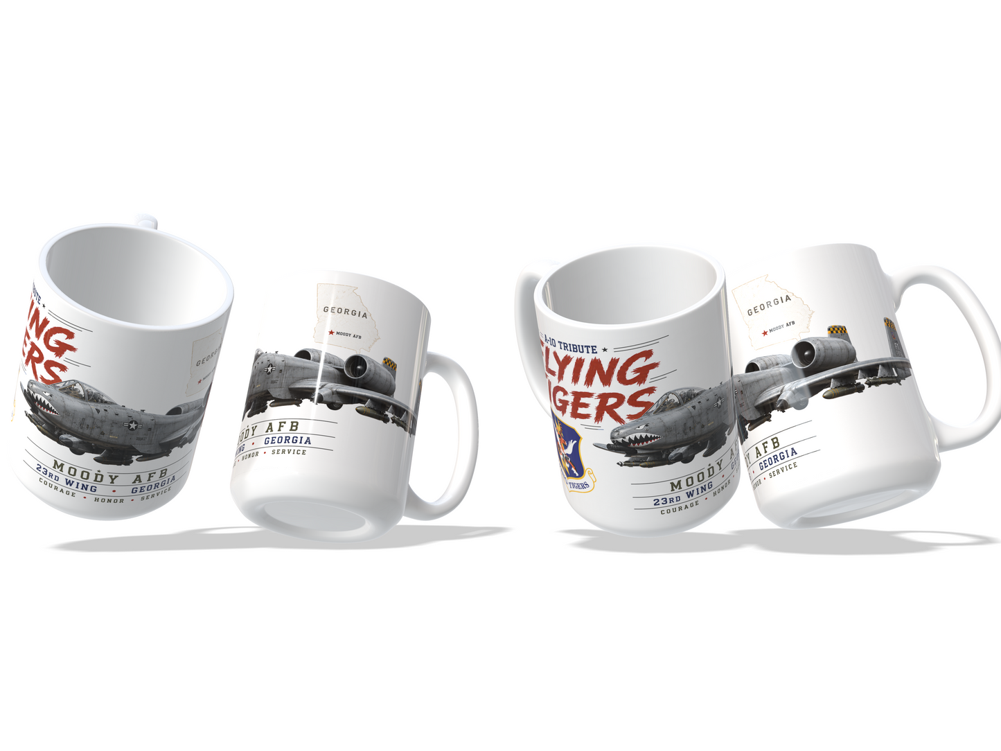 Moody AFB A-10 Coffee Mug – Flying Tigers 23rd Wing Georgia 15 oz Military Coffee Cup