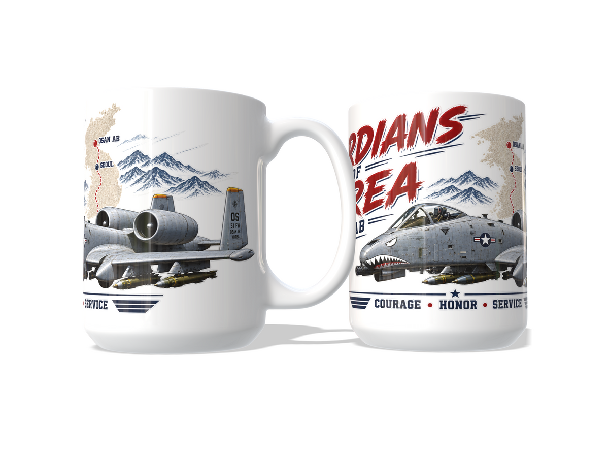 Osan AB A-10 Coffee Mug – Guardians of Korea 51st Fighter Wing 15 oz Military Coffee Cup