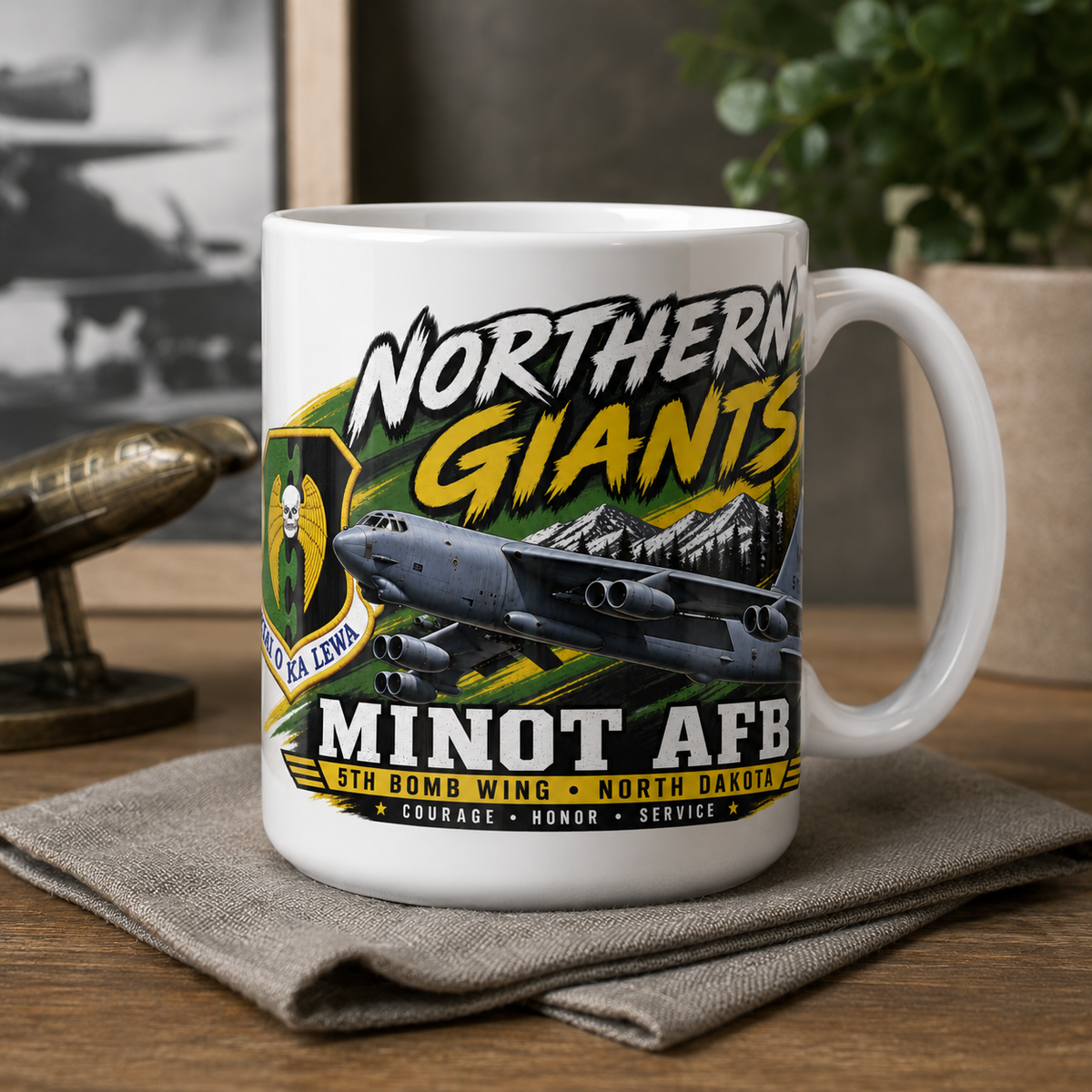 Barksdale AFB 307th Bomb Wing B-52H Stratofortress Mug | Air Force Reserve 15 oz Coffee Mug
