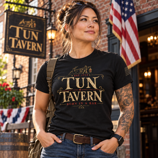 Tun Tavern Marine Corps Tribute T-Shirt – Born in a Bar Est. 1775 – 26.99 Free Shipping USA Cotton