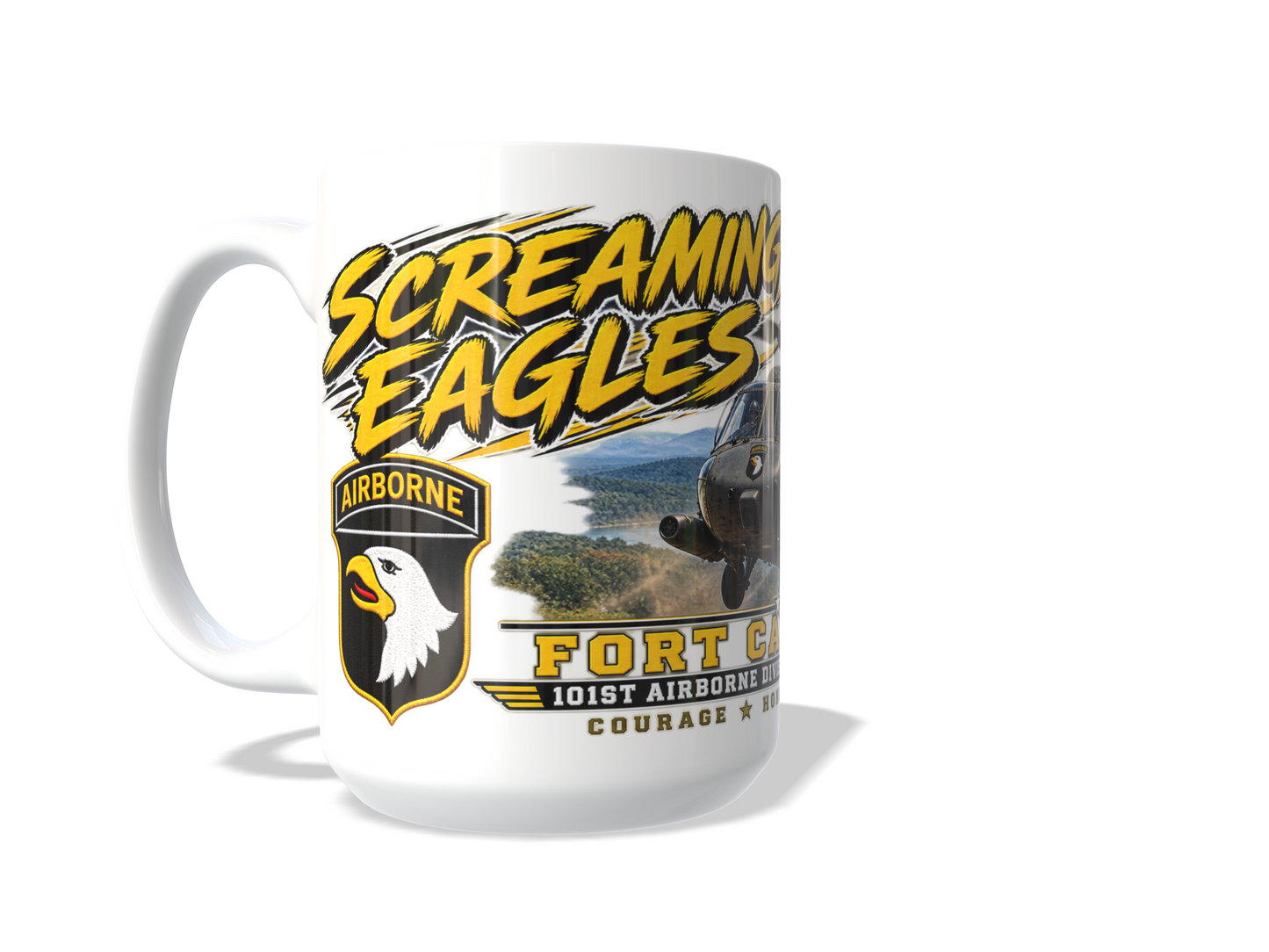 Fort Campbell 101st Airborne Coffee Mug – Screaming Eagles 15 oz Army Air Assault Coffee Cup