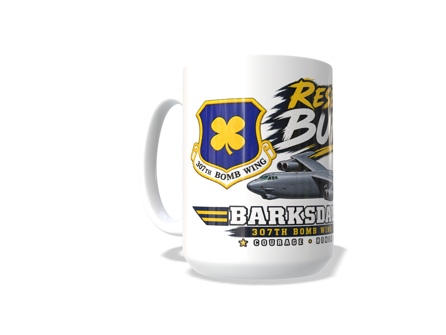 Barksdale AFB 307th Bomb Wing B-52H Stratofortress Mug | Air Force Reserve 15 oz Coffee Mug