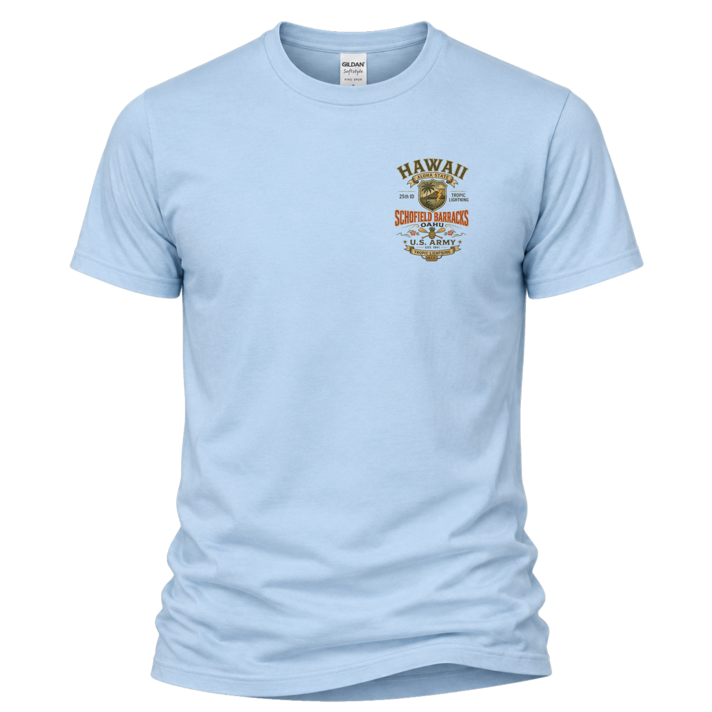 25th Infantry Division (OEH) Tropic Lightning Schofield Barracks Hawaii Vintage-Style Tee