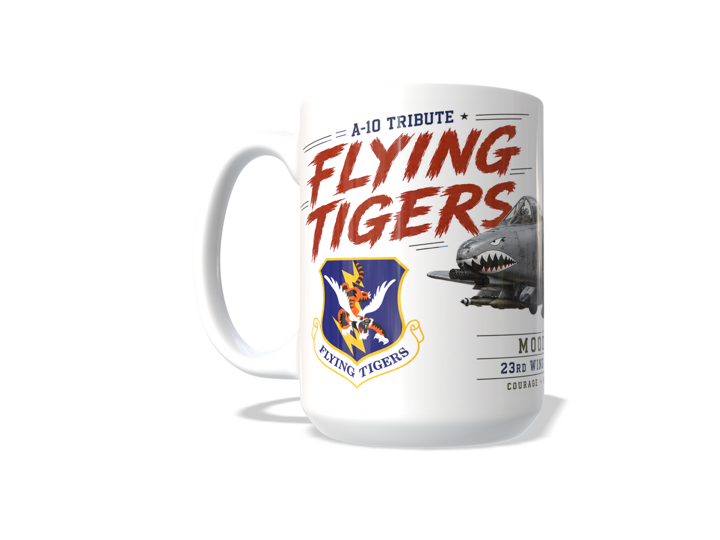 Moody AFB A-10 Coffee Mug – Flying Tigers 23rd Wing Georgia 15 oz Military Coffee Cup