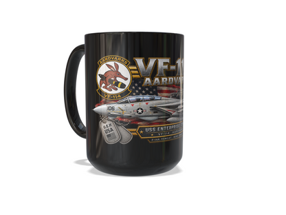 VF-114 Aardvarks F-14 Tomcat Mug – USS Enterprise CVN-65 | 15 oz Black | Free Shipping
