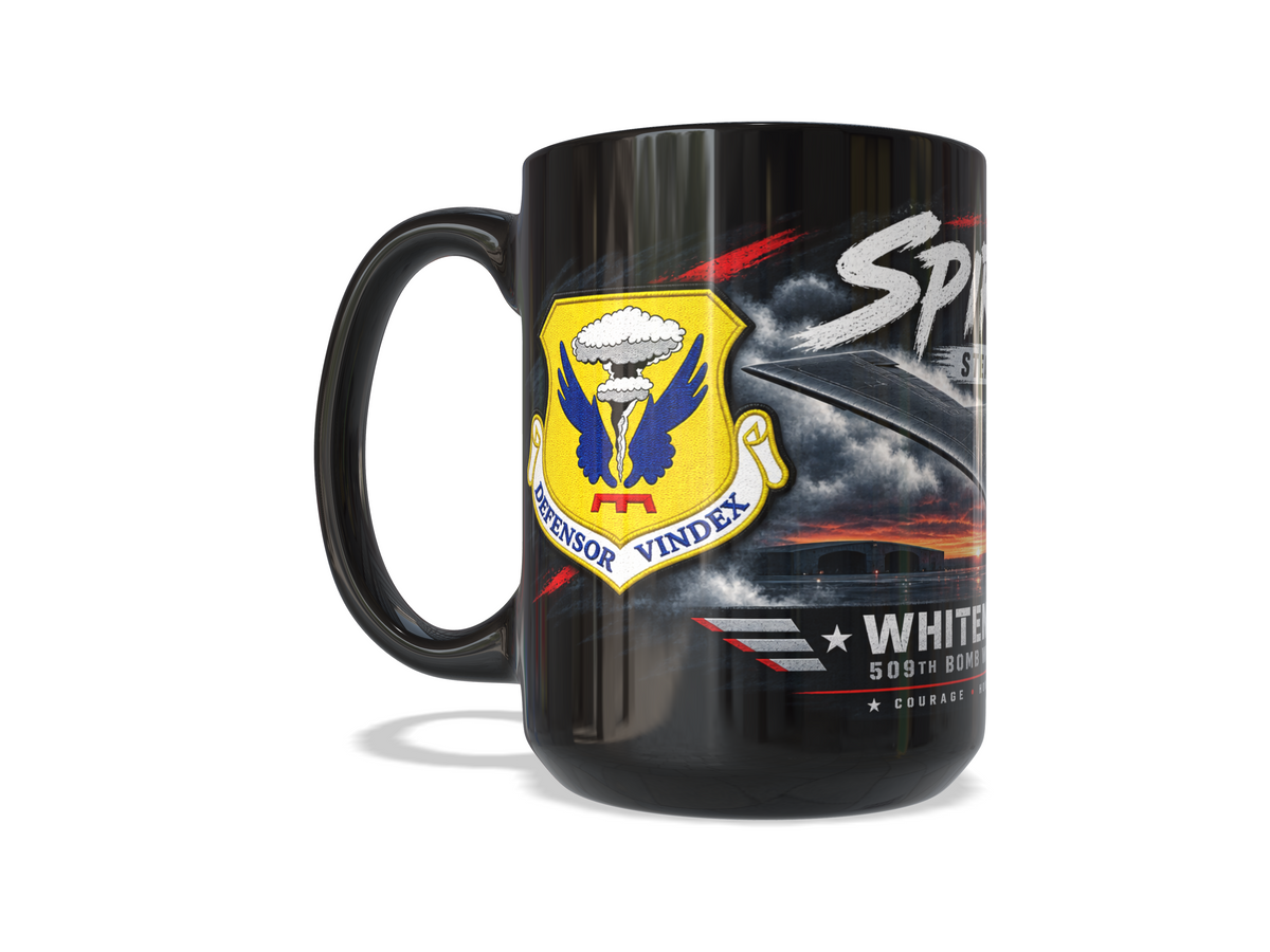 Whiteman AFB B-2 Spirit Coffee Mug – Spirit Country 509th Bomb Wing 15 oz Stealth Bomber Coffee Cup