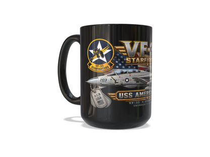 VF-33 Starfighters F-14 Tomcat Mug – USS America CV-66 | 15 oz Black | Free Shipping