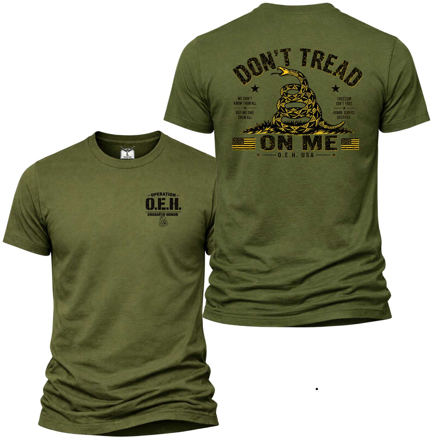 Don’t Tread On Me OEH Shirt – Gadsden Snake Veteran Honor Tee