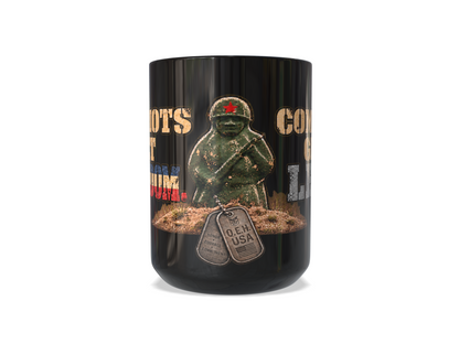 Green Ivan Commie - Range Day - 15 oz Veteran Coffee Mug – Ships Free - Patriots Get Freedom, Commies Get Lead