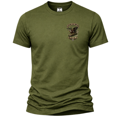 Screamin’ Eagle Bomb Run Shirt – Operation Engraved Honor WWII Bomber Nose Art Tee