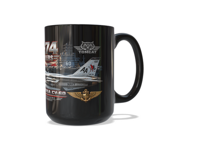 VF-74 Bedevilers F-14 Tomcat Mug – USS Saratoga CV-60 | 15 oz Black | Free Shipping