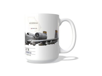 Moody AFB A-10 Coffee Mug – Flying Tigers 23rd Wing Georgia 15 oz Military Coffee Cup