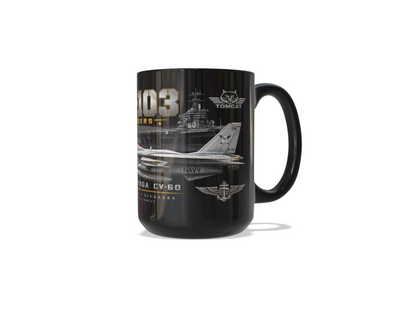 VF-103 Sluggers F-14 Tomcat USS Saratoga CV-60 Tribute – 15 oz Black Mug - Ships Free