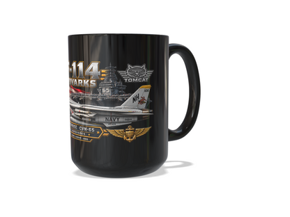 VF-114 Aardvarks F-14 Tomcat Mug – USS Enterprise CVN-65 | 15 oz Black | Free Shipping