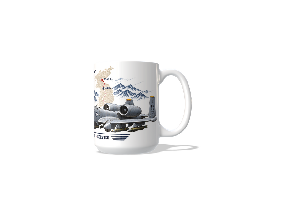 Osan AB A-10 Coffee Mug – Guardians of Korea 51st Fighter Wing 15 oz Military Coffee Cup