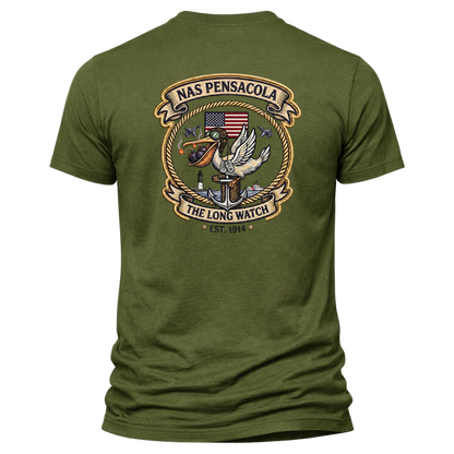 NAS Pensacola Lighthouse Shirt – The Long Watch Military Heritage Tee | OEH Veteran Navy Aviation T-Shirt