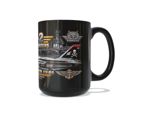VF-2 Bounty Hunters F-14D Tomcat – USS Constellation CV-64 – 15 oz Black Coffee Mug