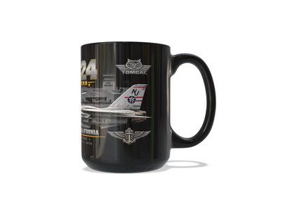 VF-124 Gunfighters F-14A Tomcat – NAS Miramar 1976 – 15 oz Black Tribute Coffee Mug