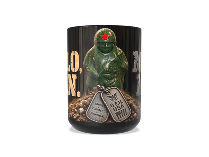 Green Ivan Commie - Range Day - 15 oz Veteran Coffee Mug – Ships Free - Patriots Get Freedom, Commies Get Lead