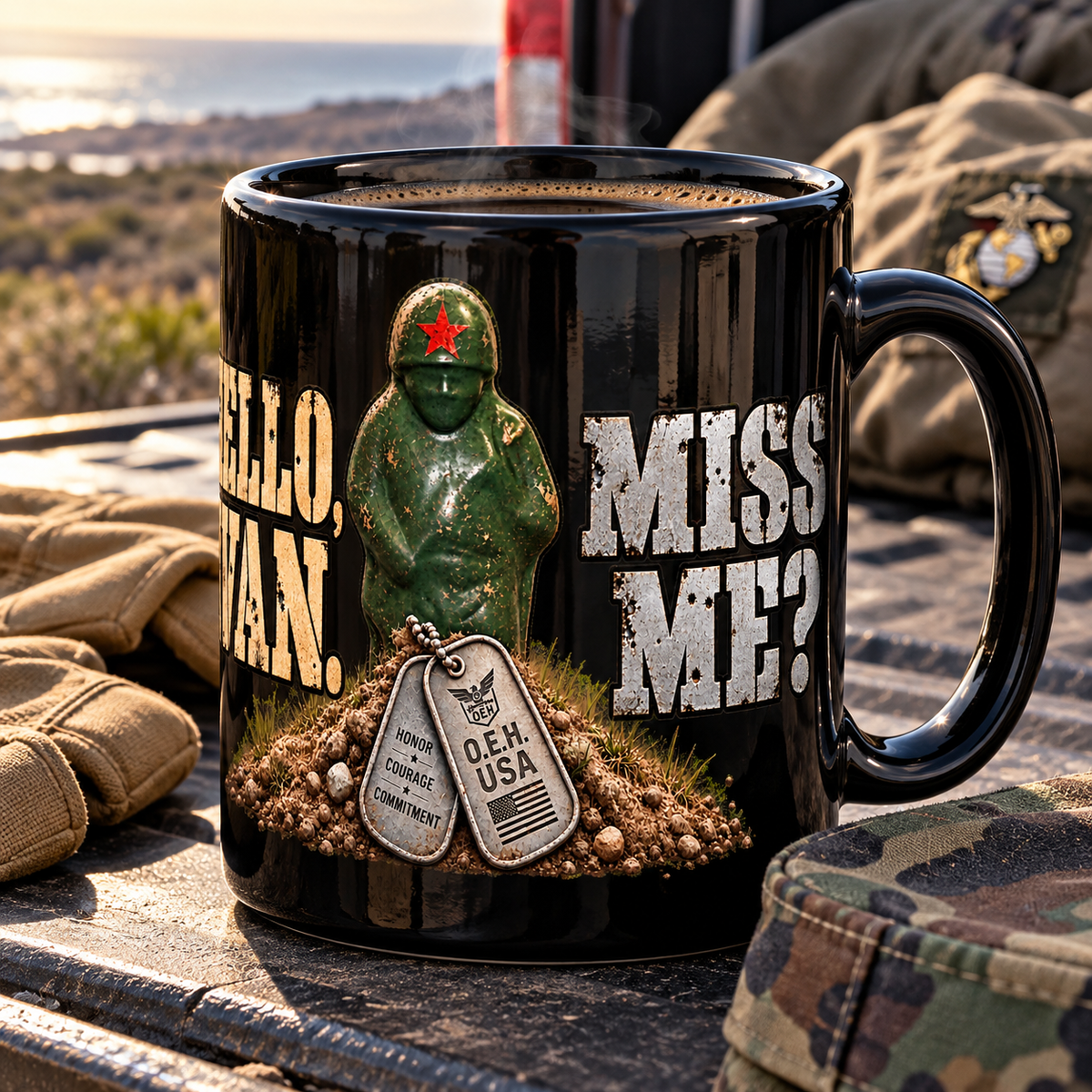 Green Ivan Commie - Range Day - 15 oz Veteran Coffee Mug – Ships Free - Patriots Get Freedom, Commies Get Lead