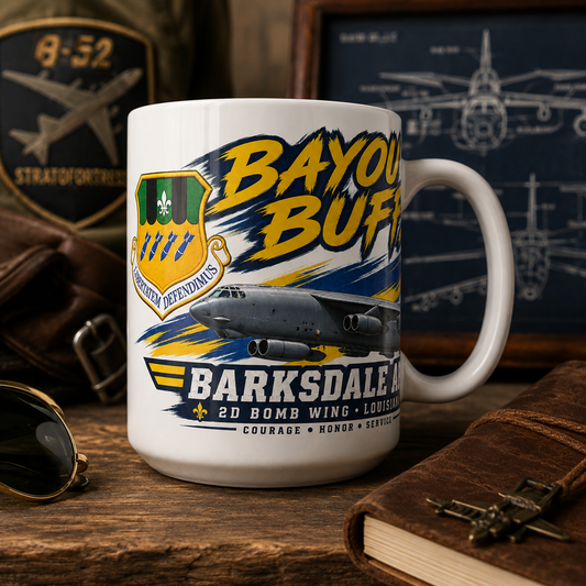 Barksdale AFB B-52H Coffee Mug – 2d Bomb Wing Stratofortress 15 oz Military Coffee Cup