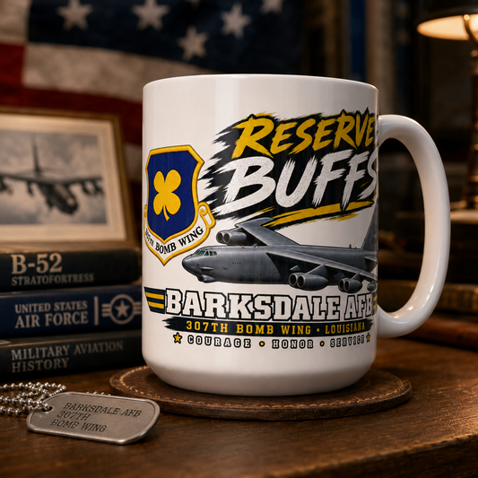 Barksdale AFB 307th Bomb Wing B-52H Stratofortress Mug | Air Force Reserve 15 oz Coffee Mug