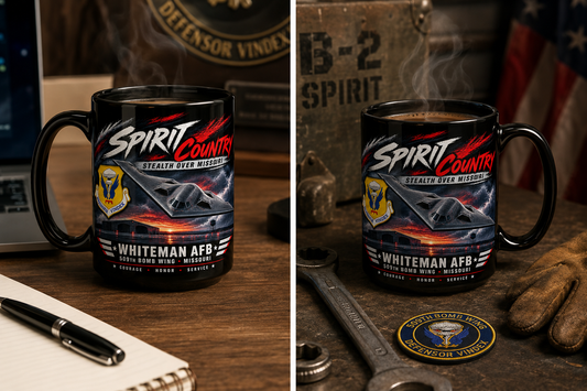 Whiteman AFB B-2 Spirit Coffee Mug – Spirit Country 509th Bomb Wing 15 oz Stealth Bomber Coffee Cup
