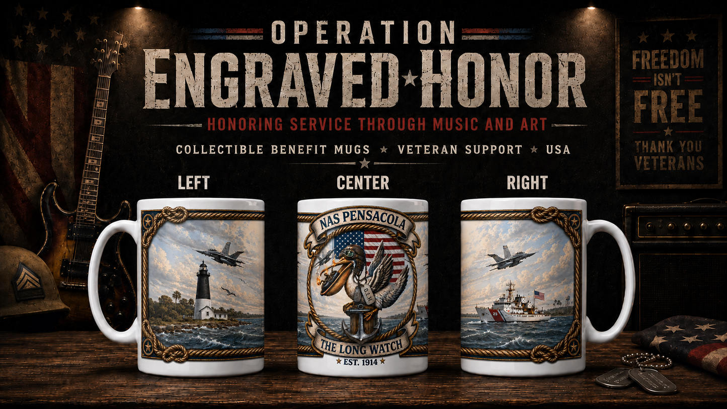 NAS Pensacola Lighthouse Tribute Mug – The Long Watch | 15 oz Ceramic Coffee Mug