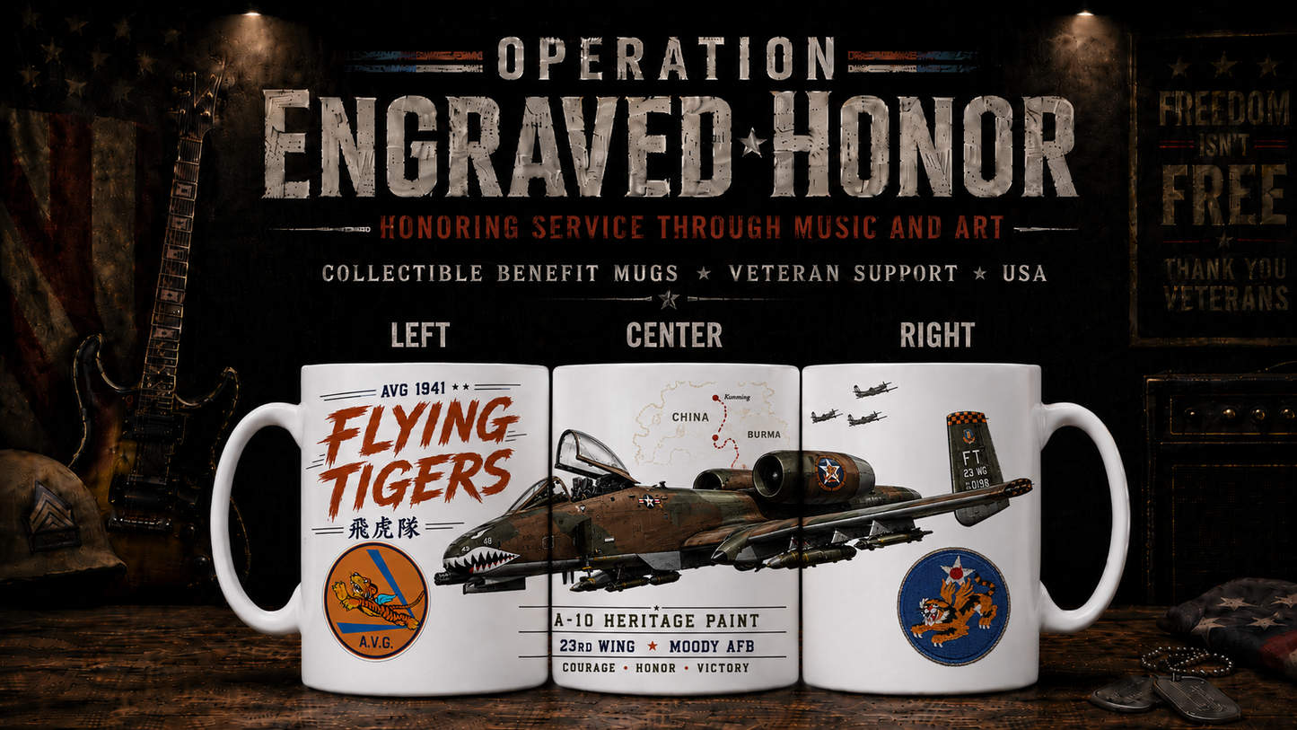 Flying Tigers A-10 Heritage Paint Mug | 15 oz Collectible Aviation Mug