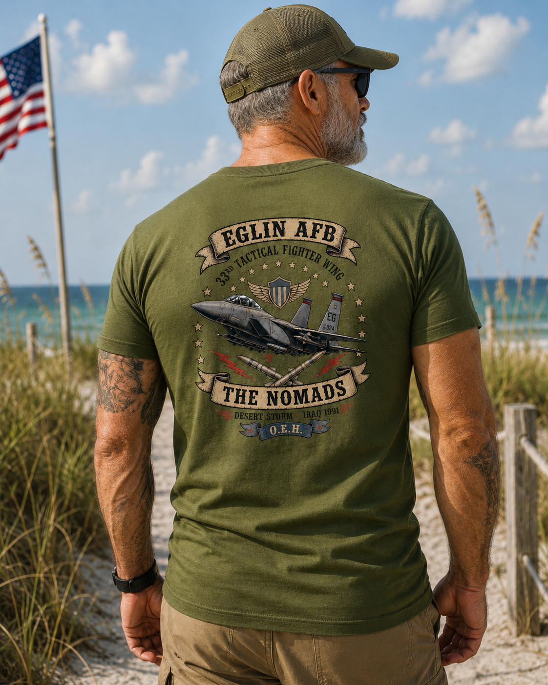 Eglin AFB 33rd Tactical Fighter Wing Shirt – The Nomads Desert Storm OEH Tee