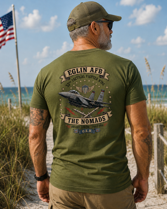 Eglin AFB 33rd Tactical Fighter Wing Shirt – The Nomads Desert Storm OEH Tee