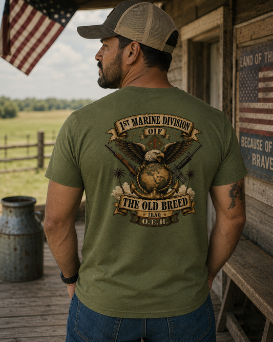 1st Marine Division OIF Shirt – The Old Breed Iraq OEH Military Heritage Tee