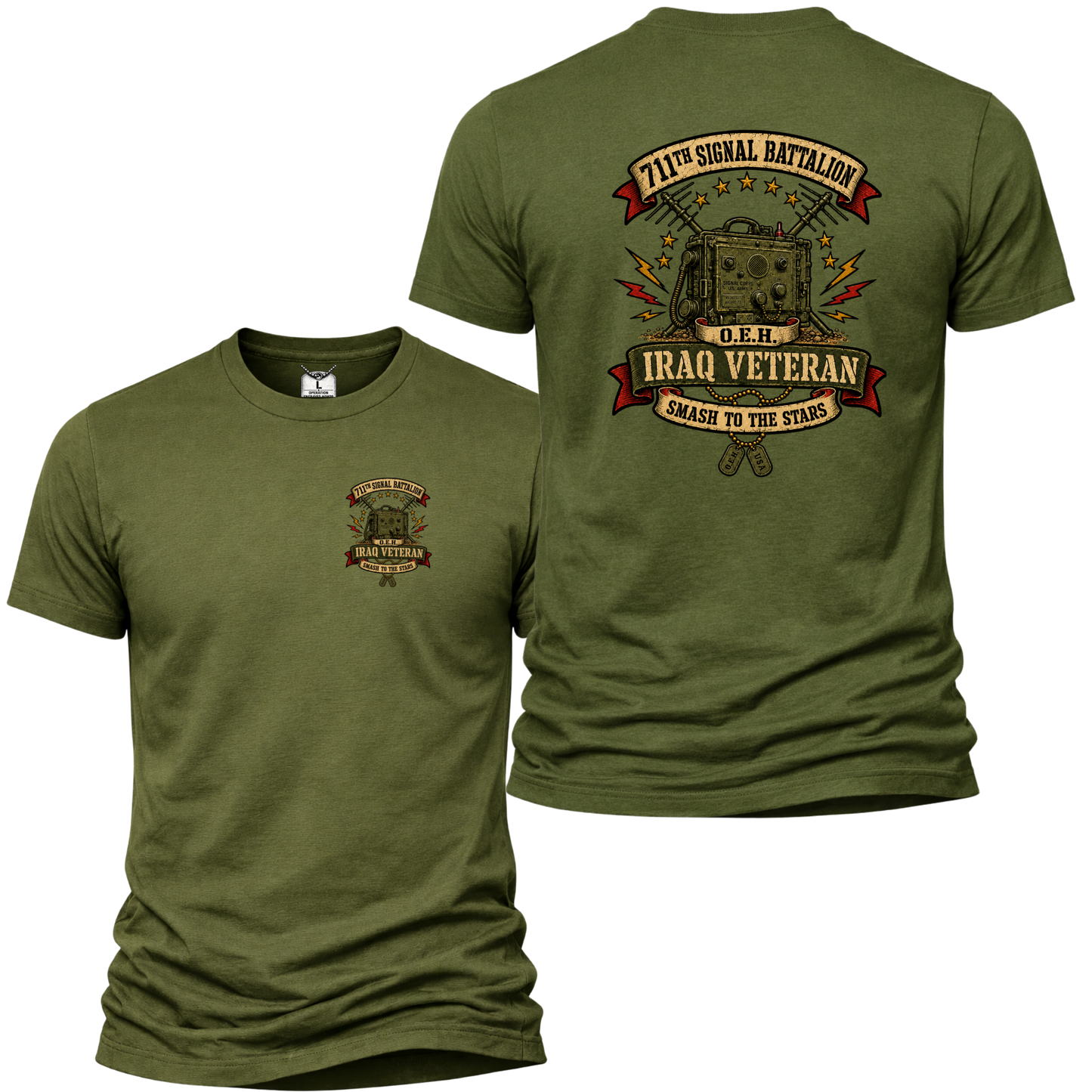 711th Signal Battalion Iraq Veteran Shirt – Smash to the Stars OEH Military Heritage Tee