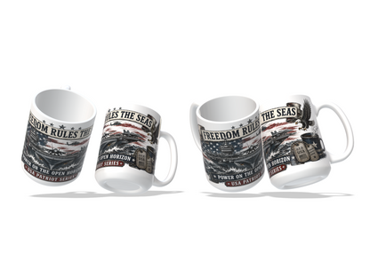 Freedom Rules the Seas Mug – USA Patriot Series | Operation Engraved Honor Benefit Mug