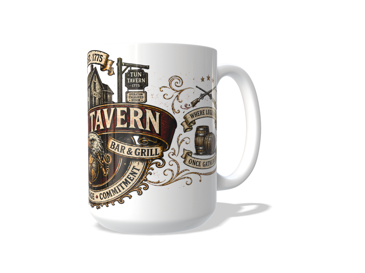 Tun Tavern Marine Tribute Mug – Born in a Bar Est. 1775