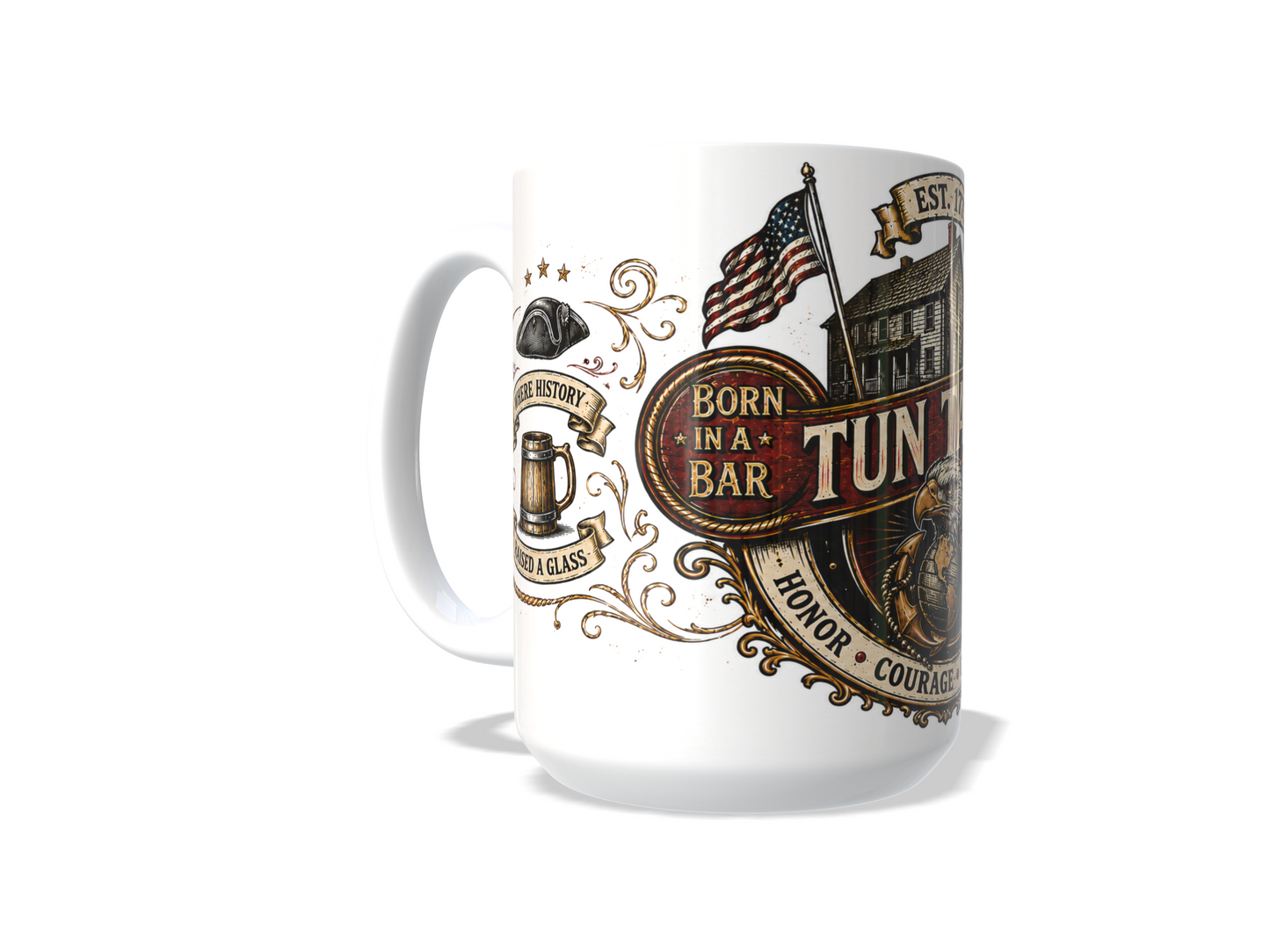 Tun Tavern Marine Tribute Mug – Born in a Bar Est. 1775
