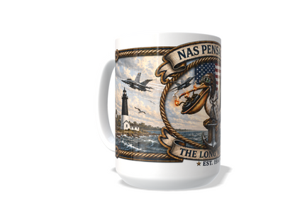 NAS Pensacola Lighthouse Tribute Mug – The Long Watch | 15 oz Ceramic Coffee Mug