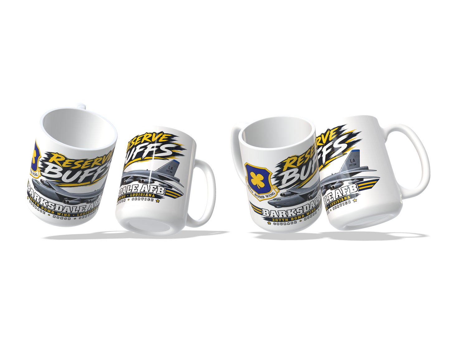 Barksdale AFB 307th Bomb Wing B-52H Stratofortress Mug | Air Force Reserve 15 oz Coffee Mug
