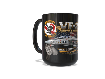 VF-24 Fighting Renegades F-14 Tomcat Mug – USS Constellation CV-64 | 15 oz Black | Free Shipping