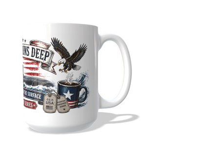 Freedom Runs Deep US Navy Submarine Coffee Mug Ships Free