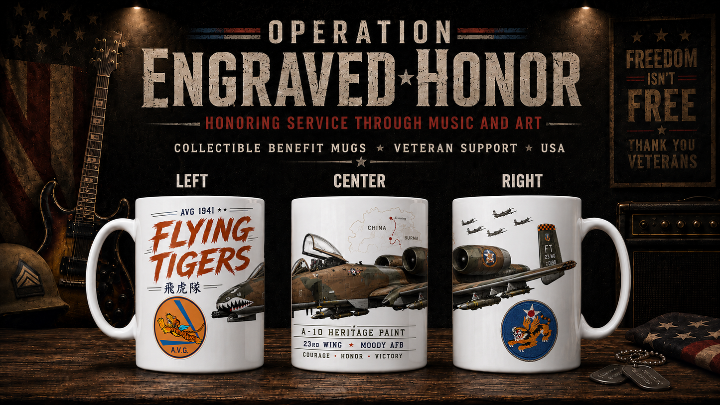 Flying Tigers A-10 Heritage Paint Mug | 15 oz Collectible Aviation Mug