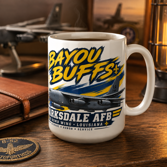 Barksdale AFB B-52H Coffee Mug – 2d Bomb Wing Stratofortress 15 oz Military Coffee Cup
