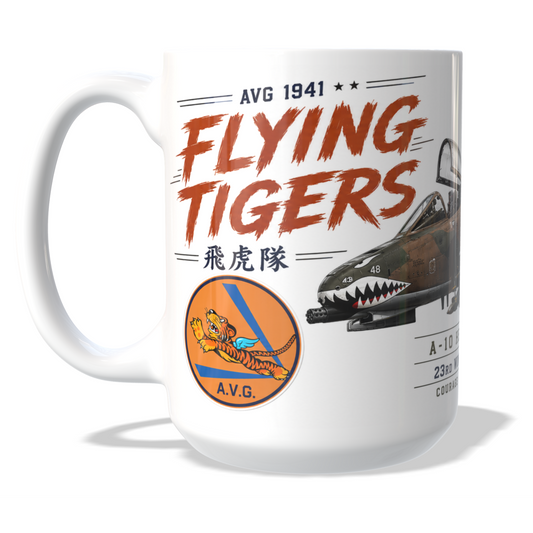 Flying Tigers A-10 Heritage Paint Mug | 15 oz Collectible Aviation Mug
